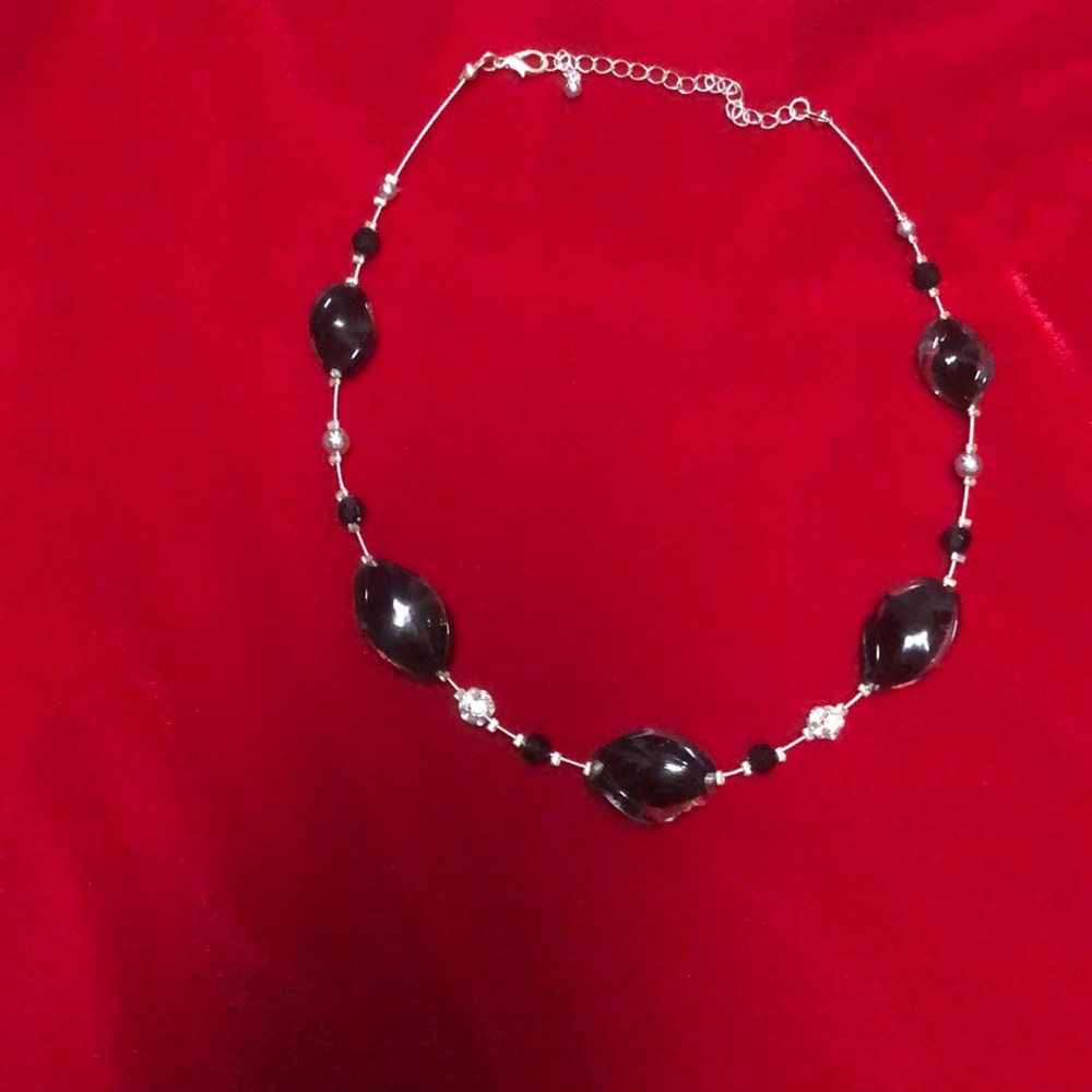 Black and silver necklace